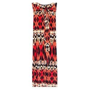 Soma Multicolored Patterned Strapless Maxi Column Dress